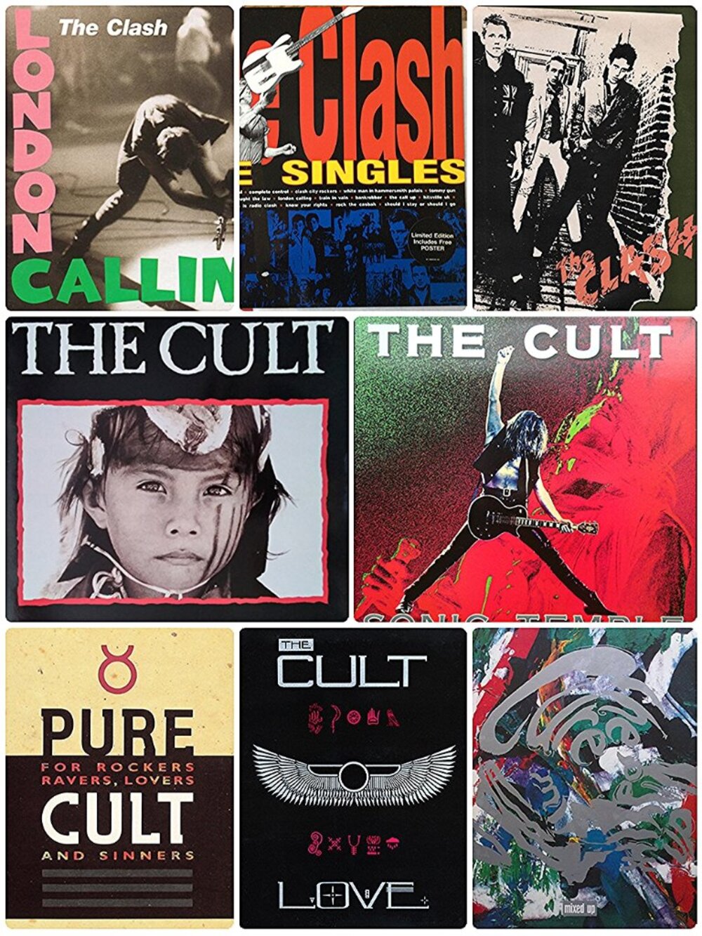 Lot Of 8 CLASH / CULT / CURE CDs
